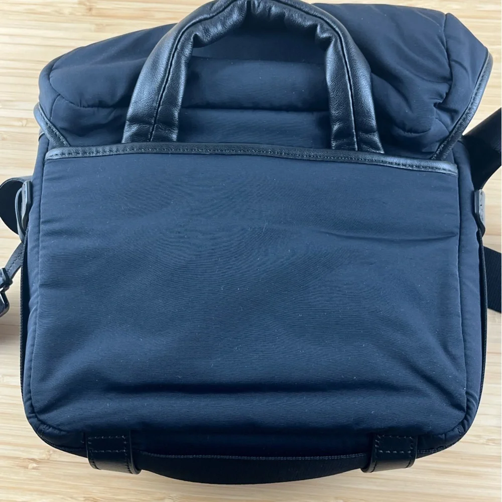 Tumi Unisex 79011NVY Shoulder Bag Blue Black Nylon Leather NEW